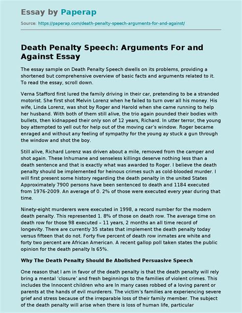 death penalty speech arguments     essay
