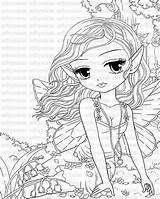 Digital Fairy Stamps Digi Shaylee Stamp Coloring Eye Big Pages Doll Instant Colouring Choose Board Artbymiran Etsy Fantasy Card Shack sketch template