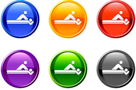 Massage Therapy Button Royalty Free Vector Art Stock Illustration