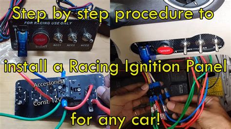 car racing ignition switch installation full tutorial  automotive student youtube