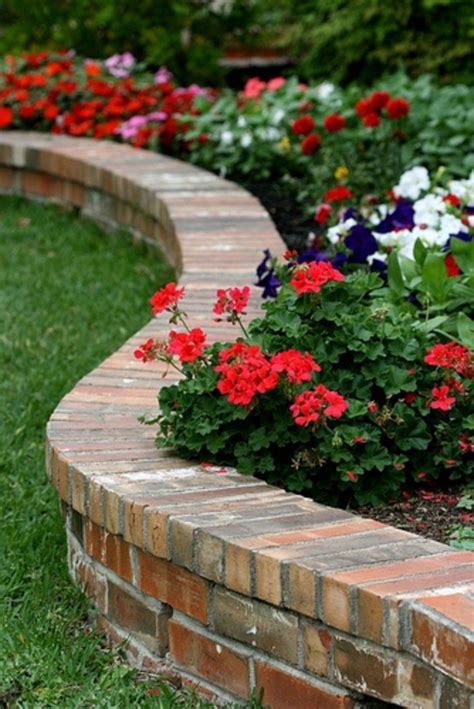 gorgeous flower bed ideas   home    brick garden
