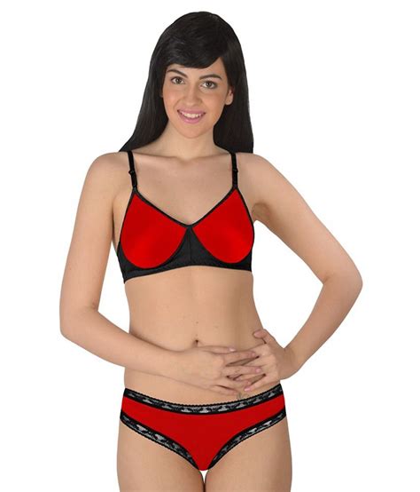 buy selfcare red bra and panty sets online at best prices in india snapdeal