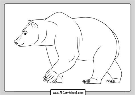 grizzly bear coloring pages  kids abc worksheet