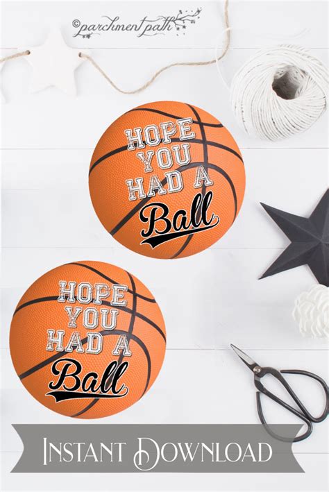 basketball favor tags basketball stickers printable etsy