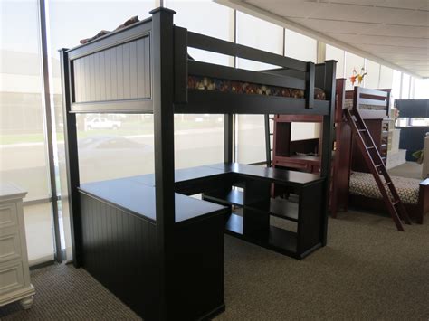 adult full size bunk beds  desk foter