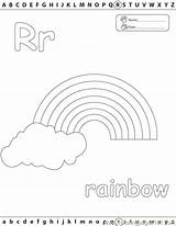Rainbow Coloring Printable Edu Color Alphabets Pages Education sketch template