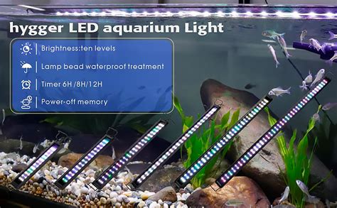 hygger aquarium beleuchtung vollspektrum aquarium licht mit lcd