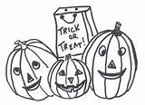 Trick Treat Coloring Pages Getcolorings Color sketch template