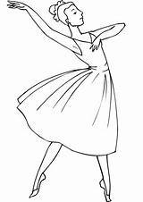 Coloring Ballerina Pages Ballet Paper Drawing Categories sketch template