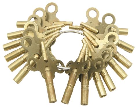 american double  brass key assortment ronell clock