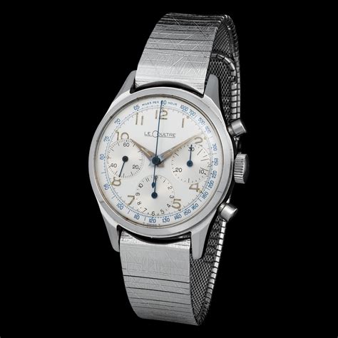 jaeger lecoultre rare  attractive chronograph wristwatch lot  exclusive timepieces