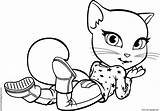 Angela Tom Coloring Pages Talking Cat Printable Friends Print Book Info Kids Choose Board sketch template