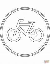 Verkeersborden Fietspad Verplicht Bicycles sketch template