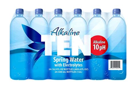 Ten Alkaline Spring Water Ph 10 High In Electrolytes 16 9 Ounce