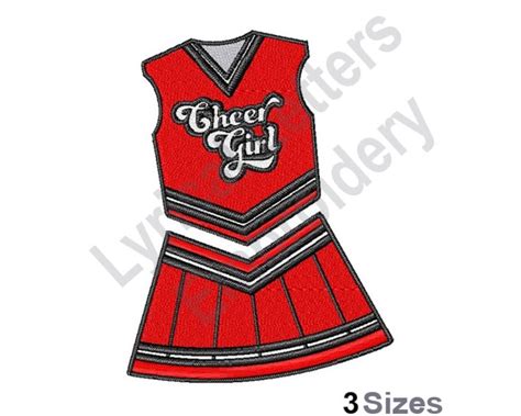 Cheer Uniform Machine Embroidery Design Embroidery Designs Etsy