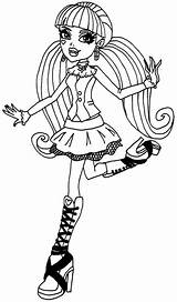 Coloring Draculaura Monster High Pages Colouring Printable Cartoon Popular Coloringhome sketch template