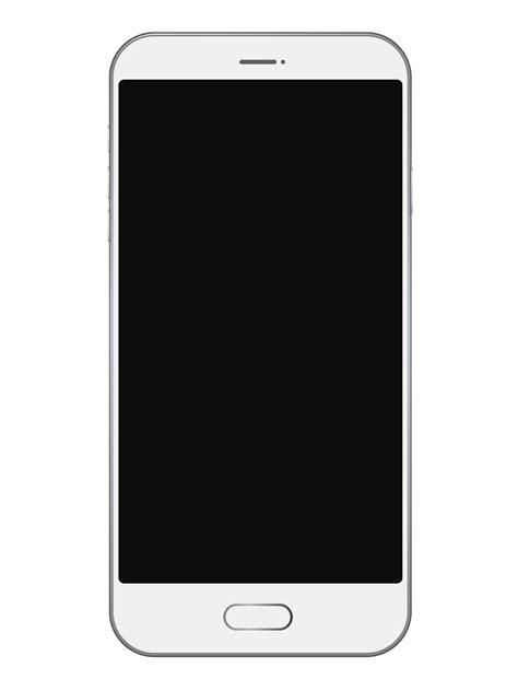 smartphone  black screen isolated  white background