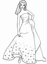 Coloring Dress Pages Barbie Lady Cartoon Dresses Wedding Girl Printable Princess Kids Gown Ball Clipart Popular Disney Library Coloringhome Comments sketch template