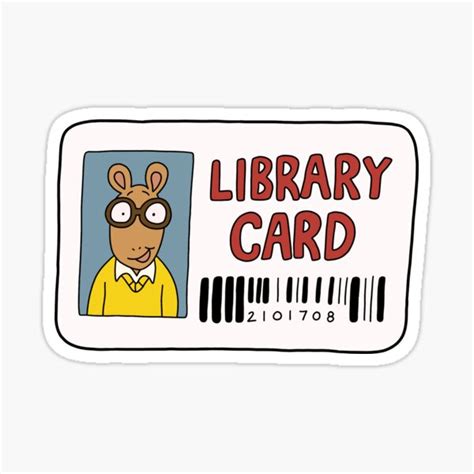 printable arthur library card