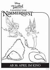 Tinkerbell Nimmerbiest Malvorlage Legende Ausmalen sketch template