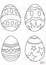 Easter Eggs Coloring Pages Simple Egg Printable Drawing Print Line Colouring Color Easy Sheets Supercoloring Online Template Drawings Arts Heart sketch template