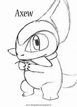 Pokemon Axew Drawings Coloring Coloringhome sketch template