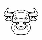 Bull Head Draw Step Vector Tattoo Easy Illustration Beginners Drawing Eps Dog Beginner Isolated Angry sketch template
