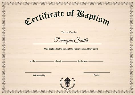 baptism certificate template certificate design template certificate