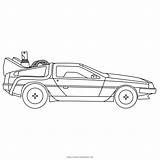 Colorear Delorean Ultracoloringpages Autographed Memorabilia sketch template