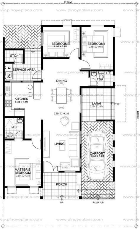 120 Square Meter House Floor Plan Template