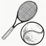 Tennis Racket Ball Sketch Illustration Vector Coloring Stock Doodle Style Racquet Pages Depositphotos Getcolorings Lhfgraphics Plus Logo Shutterstock sketch template