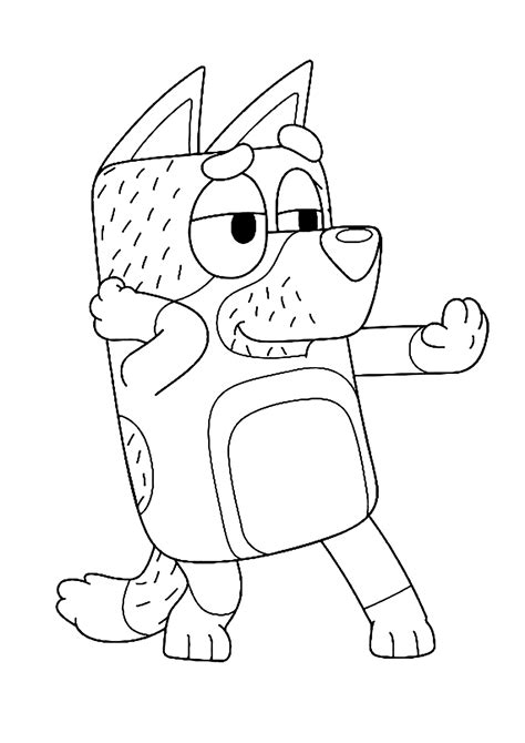 bandit bluey kids coloring pages