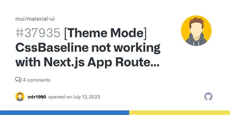 theme mode cssbaseline  working  nextjs app router