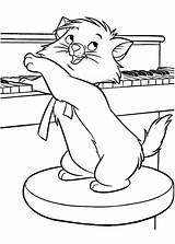 Aristocats Pianino Kolorowanki Colouring Bestcoloringpagesforkids Dzieci Tulamama Berlioz sketch template