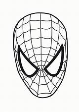 Spiderman Maske sketch template