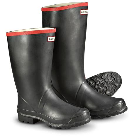 mens hunter argyll short rubber boots black  rubber rain boots  sportsmans guide