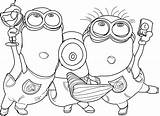 Minions Coloring Pages Despicable Color Printable Pdf Minion Colouring Sheets Party Time Kids Wecoloringpage Awesome Print Getcolorings Bob Kevin Choose sketch template