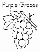 Grapes Coloring Purple Pages Grape Vine Preschool Kids Printable Drawing Fruit Color Print Sheets Getcolorings Draw Choose Board Leaf Visit sketch template