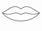 Clipart Lips Outline Drawing Lip Clipartmag Webstockreview sketch template