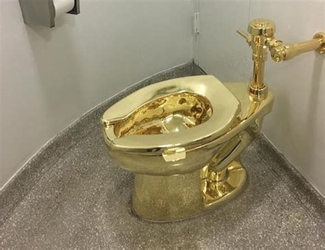 solid gold toilet  italian artist stolen  british exhibition