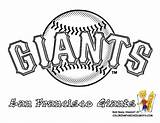 Coloring Giants Baseball Pages Mlb Logo San Francisco Logos Printable League Sf Major Sports Clipart Teams Team Colouring Sheet Clip sketch template