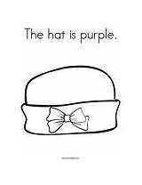 Hat Purple Coloring Change Template sketch template