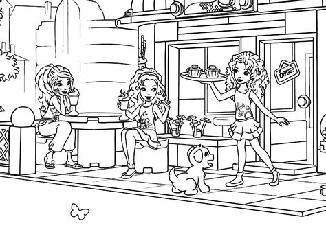 lego  girls coloring page printable  lego friends lego