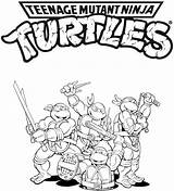 Ninja Turtles Mutant Pages Teenage Coloring Turtle sketch template