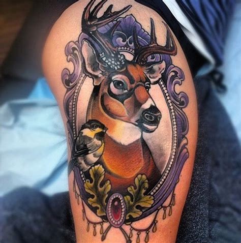 cute  beautiful deer tattoos  design inspiration