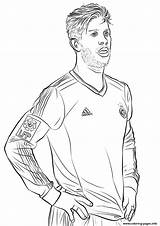 Coloring Fifa Ramos Pages Sergio Cup Football Printable sketch template