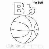 Ball Letter Coloring Pages Printable Alphabet Color Momjunction Sheet Basket Toddler Letters Bat sketch template