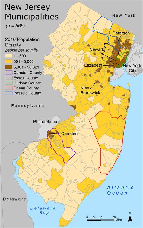 population density   jersey municipalities data source