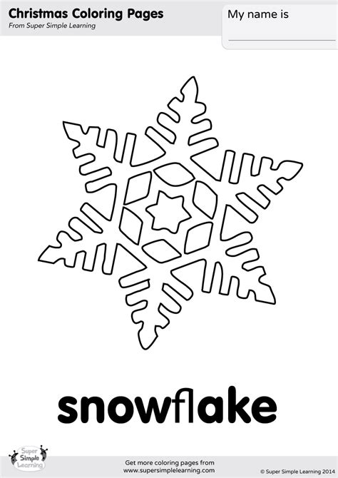 snowflake coloring page super simple coloring library