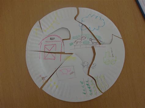 kids craft paper plate puzzle mommysavers